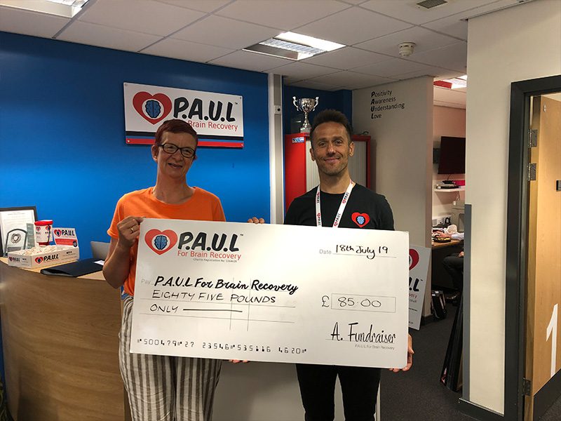 paul for brain recovery fundraising