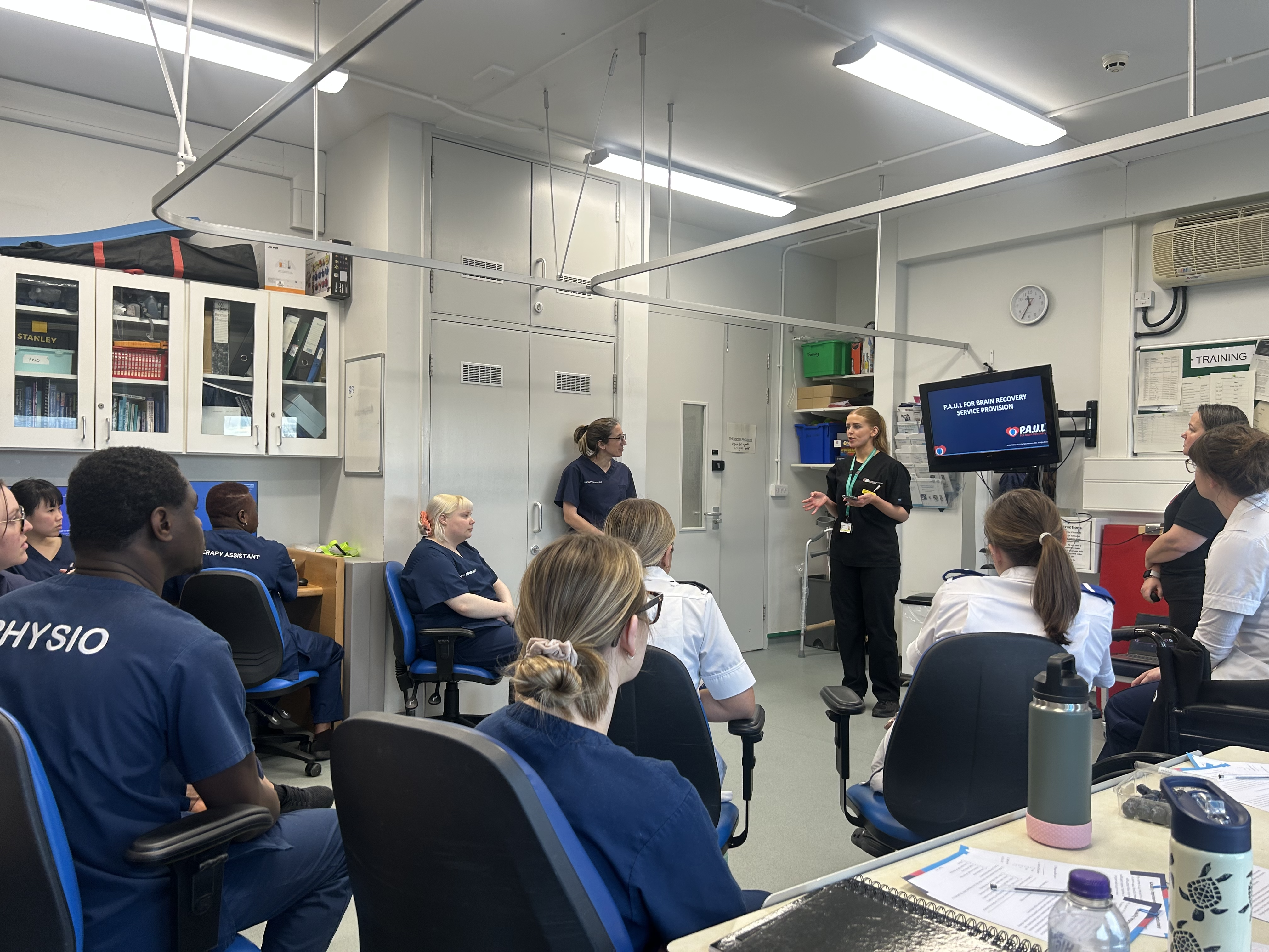 Service Delivery Lead Nathalie presenting our services to physios at Hull Royal Infirmary.