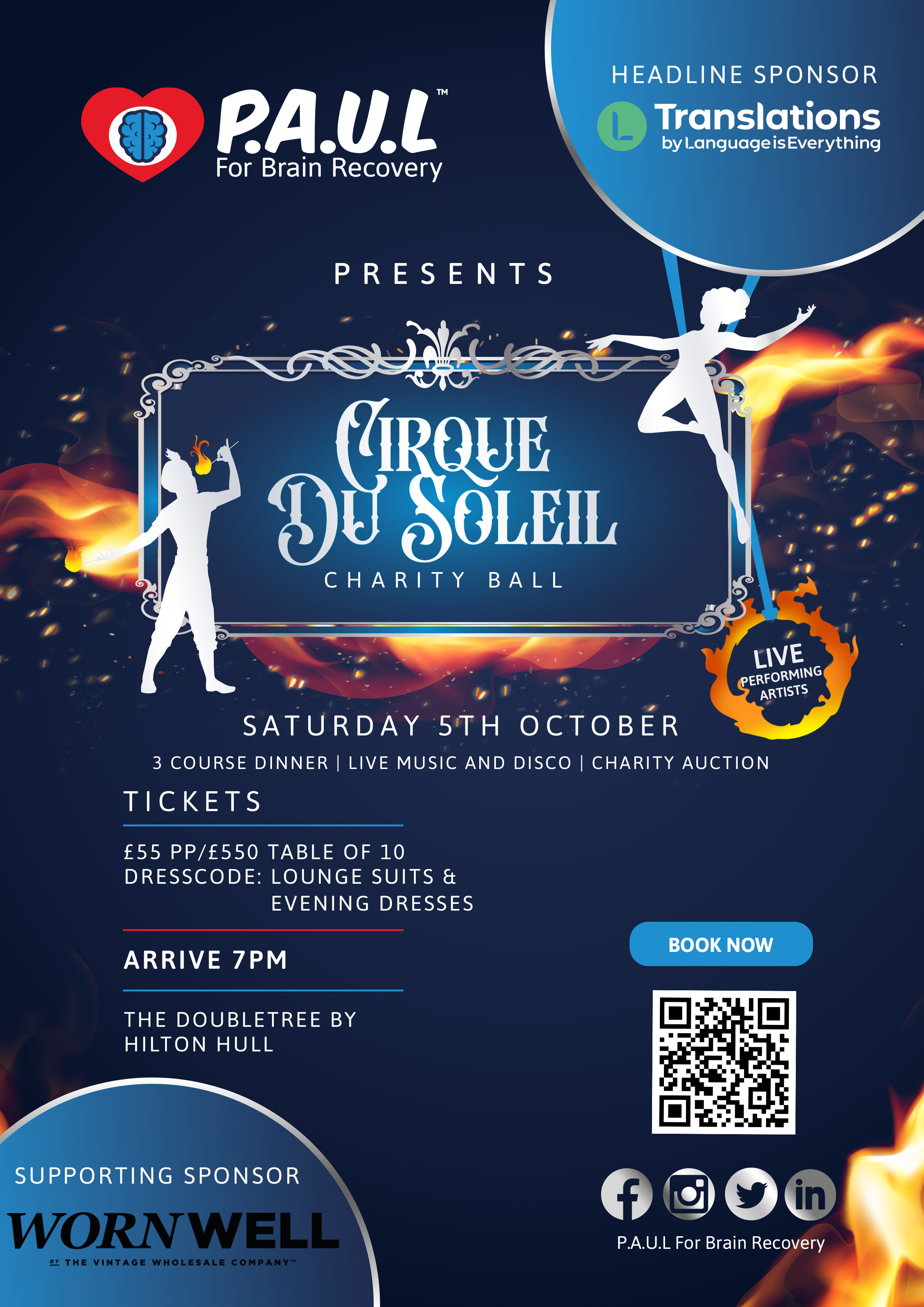 P.A.U.L For Brain Recovery Charity Ball 2024 Theme - Cirque Du Soleil